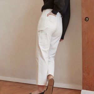 Everlane The Carpenter Pant in Bone White